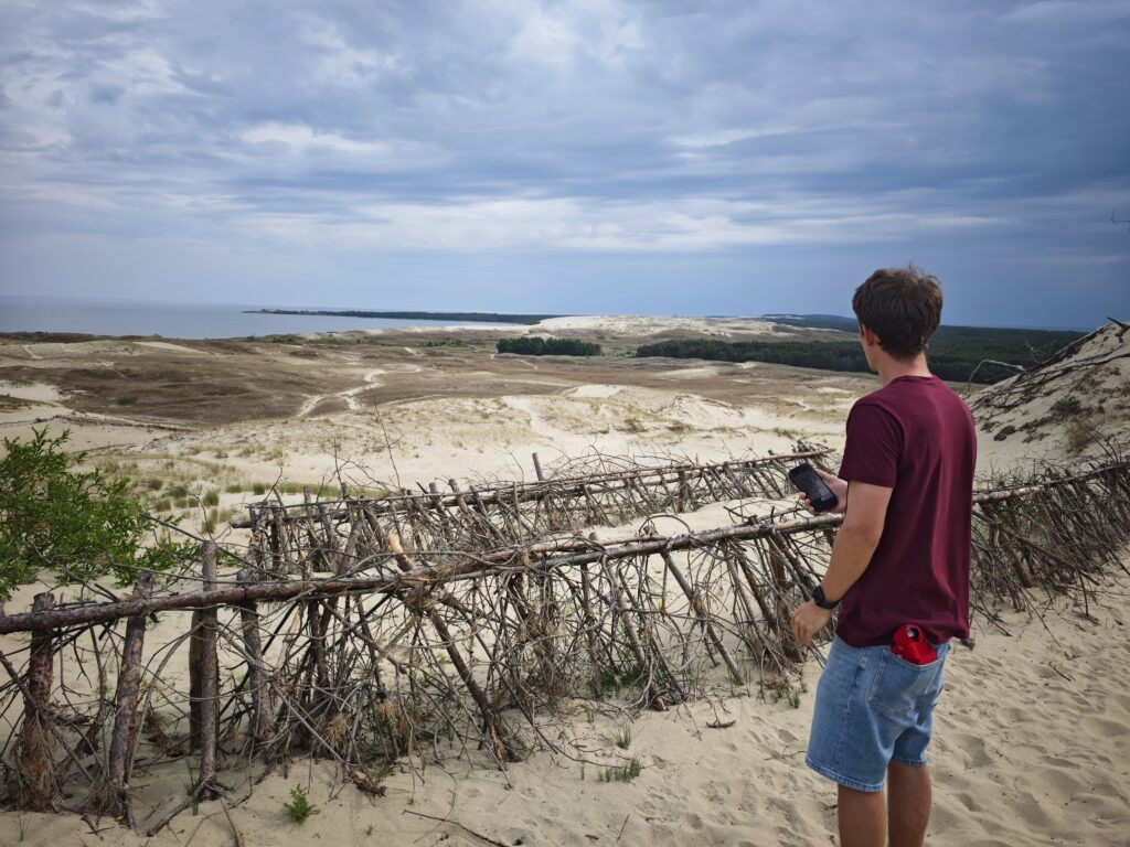 Ausblick über die Düne in Nida Richtung Kurisches Haff
