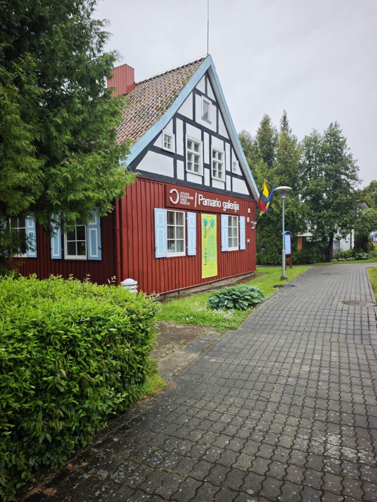 Neben den klassischen Fischerhäusern findest du historische und moderne Häuser im Schweizer Stil in Juodkrantė