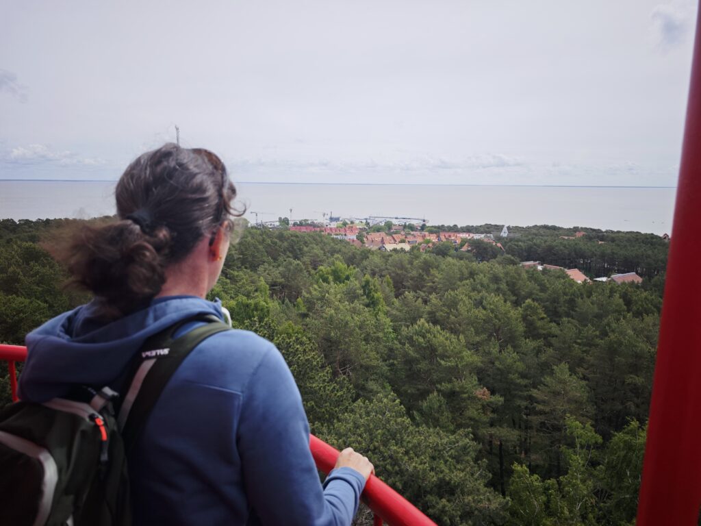 Ausblick vom Leuchtturm auf Nida und die Kurische Nehrung
