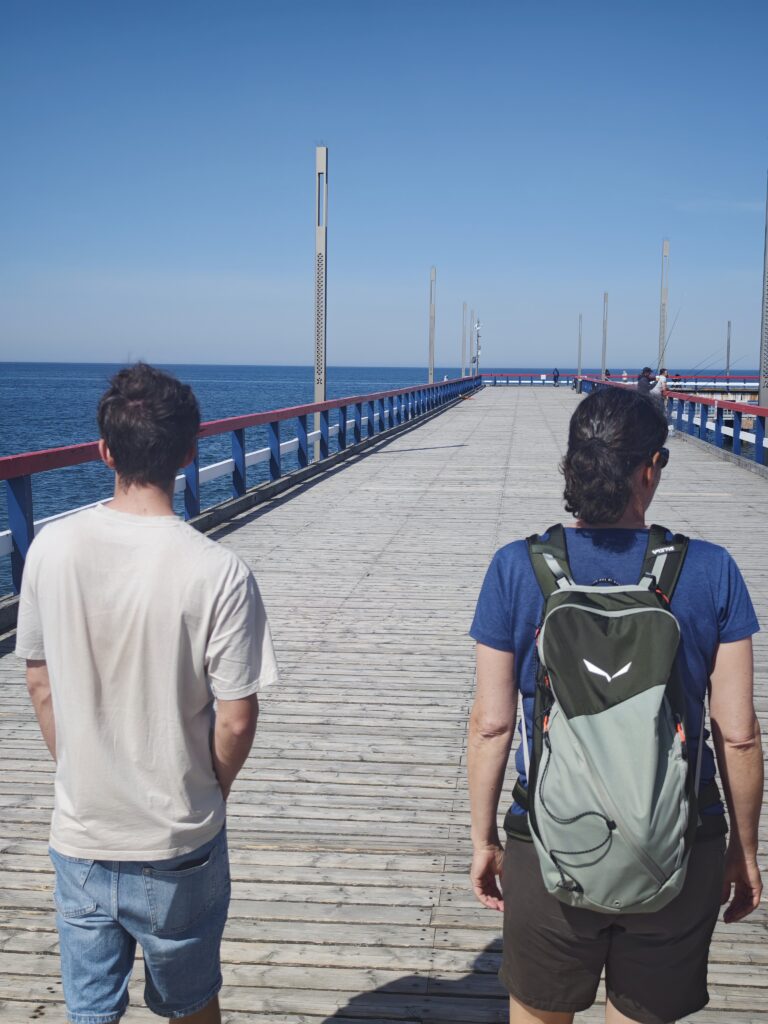 Auf der Palanga Seebrücke