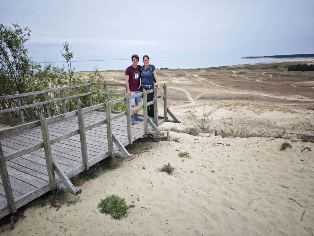 Aussichtspunkt auf der Parnidis Düne Richtung Kurisches Haff